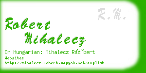 robert mihalecz business card